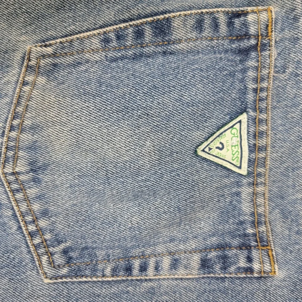 Vintage Guess Jeans USA Mens 42X34 Relaxed Straight Leg Denim Blue AS22904 90s - Picture 7 of 8